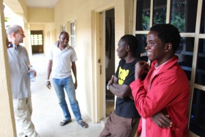 Abubakar Yusuf (right) at Intensive Christian Training School in Nigeria
